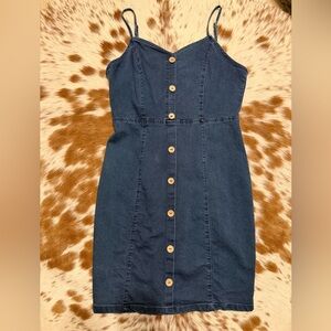 Denim Button-Down Dress